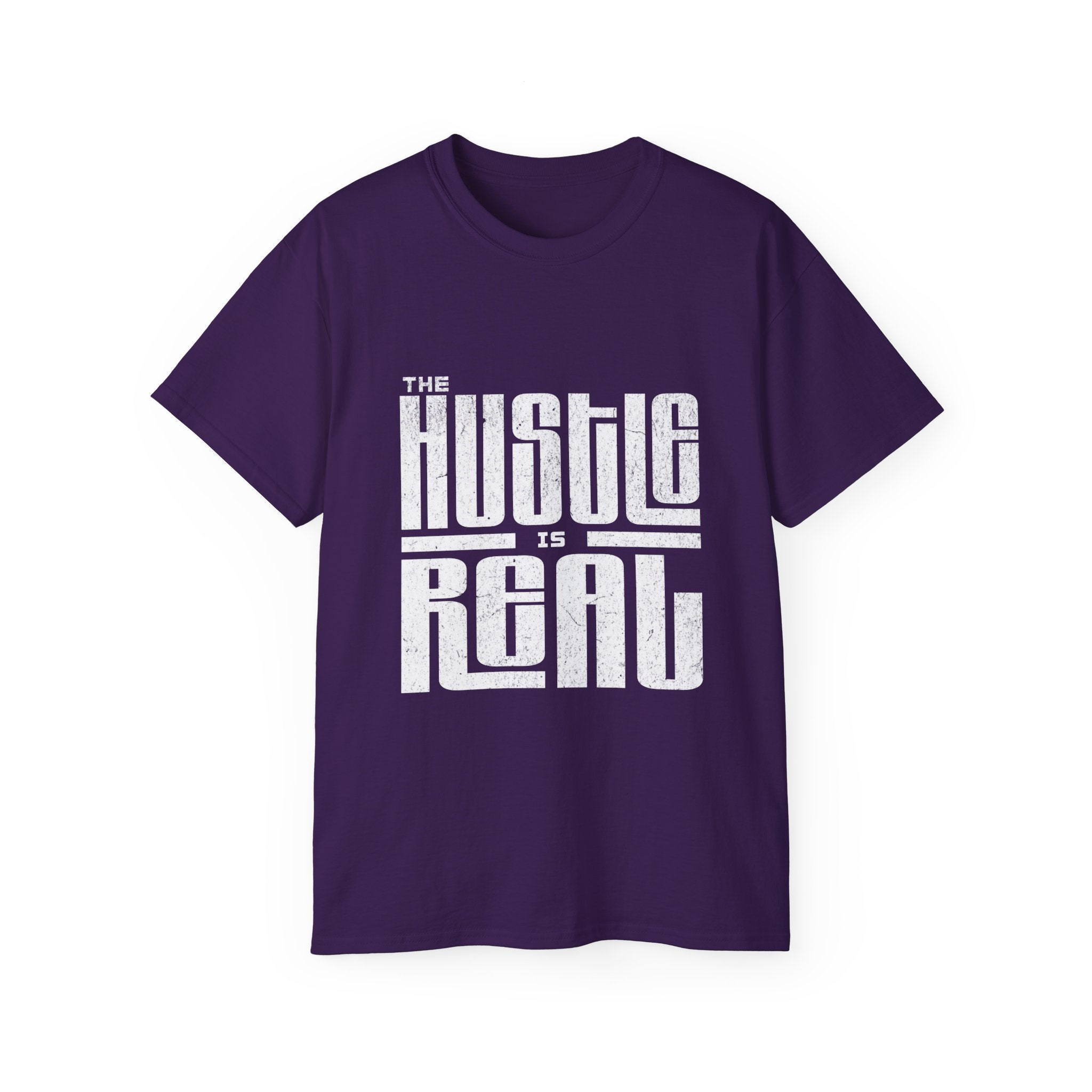 The Hustle Is Real - Unisex Softstyle T-Shirt (front) - Damned Threads